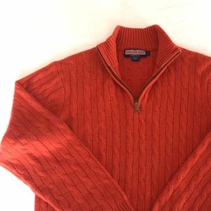 Vineyard Vines Cashmere Cable knit 1/4 zip